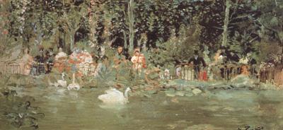 Ignacio Pinazo At the Edge of the Water Basin (nn02) Germany oil painting art